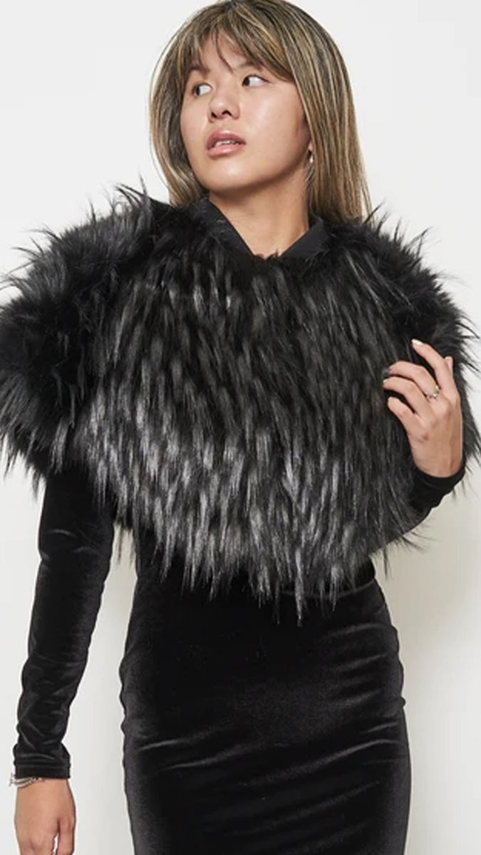Furious Fur Faux Ruby Shrug – ValleVerde - Main Image