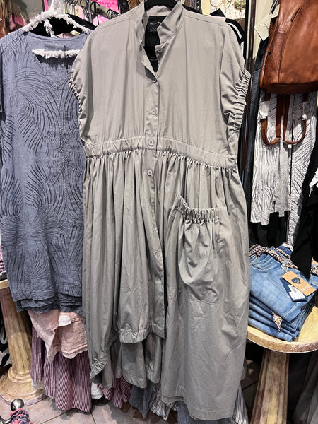 Studiob3 Gretha Maxi Shirt Dress Grey Size Medium