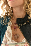 Magnolia Pearl Hand Knotted Heart Necklace