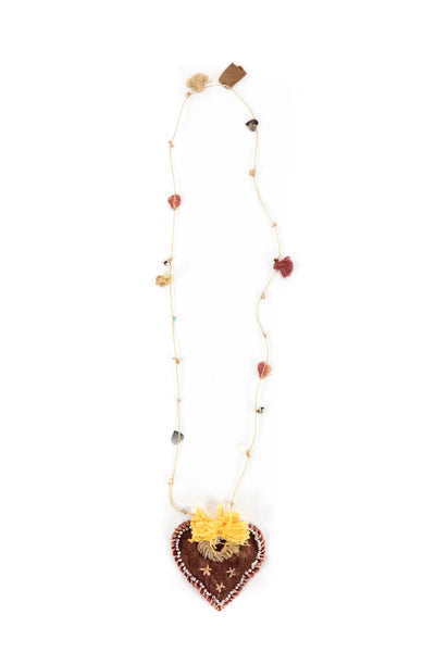 Magnolia Pearl Hand Knotted Heart Necklace