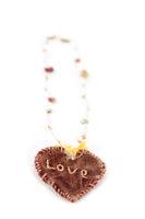Magnolia Pearl Hand Knotted Heart Necklace