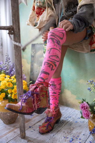 Magnolia Pearl Floral Love Amor OTK Socks