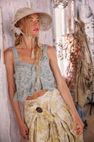 Magnolia Pearl Olive Eyelet Ruffle Cami
