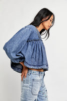 Free People Denim Blouse
