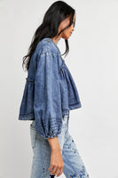Free People Denim Blouse