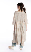 Magnolia Pearl Bleeding Heart Dress European Cotton Hand Block Print Patching Fading Distrsess