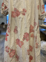 Magnolia Pearl Cisca Applique Floral Dress Pleating Hand Distressing Back Snaps