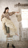 Magnolia Pearl Silk Monique Jacket Hand Sewn Sequins Hand Distressing Gild Trim Pleat Slv