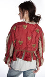 Magnolia Pearl Hand Woven Silk Monique Jacket with Unique Hand Distressing Sequins Printed Lining