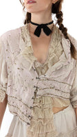 Magnolia Pearl Cotton Silk Embroidered Penella Cropped Layering Jacket