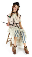 Magnolia Pearl Cotton Satin Binky Jacket with Embroidery Applique