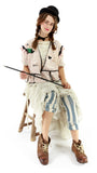 Magnolia Pearl Cotton Satin Binky Jacket with Embroidery Applique