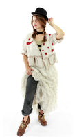 Magnolia Pearl Cotton Twill Binky Jacket with Embroidery Applique Printed Lining