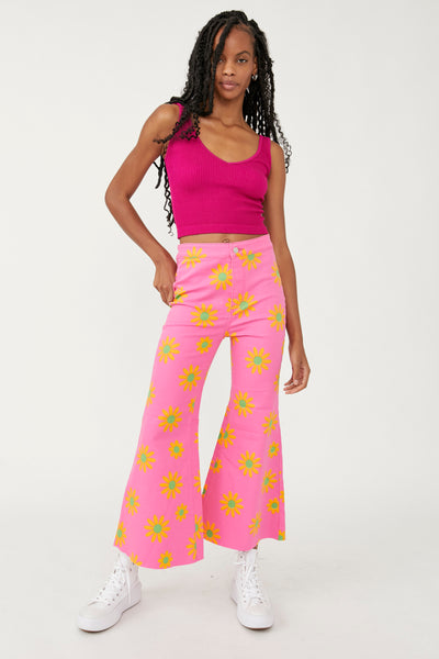 Free People YouthQuake Printed Crop Flare