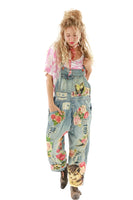 Magnolia Pearl Floral Appliqué Overalls