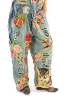 Magnolia Pearl Floral Appliqué Overalls
