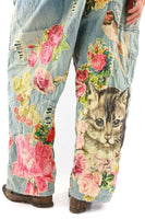 Magnolia Pearl Floral Appliqué Overalls