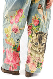 Magnolia Pearl Floral Appliqué Overalls