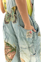 Magnolia Pearl Butterfly Applique Overalls