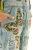 Magnolia Pearl Butterfly Applique Overalls