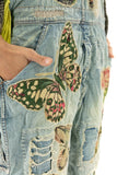 Magnolia Pearl Butterfly Applique Overalls