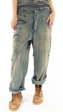 Magnolia Pearl Sanforized Denims with Side Buttons Hand Patching