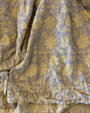 Magnolia Pearl Cotton Satin Hand Block Print Hera Gathered Waist Dress Hand Distressing