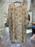 Magnolia Pearl Cotton Jrsy Oversize Floral Print Francis Pullover T Distressing and Fading